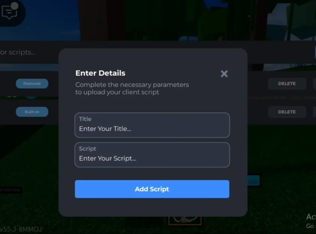 Add Delta Script